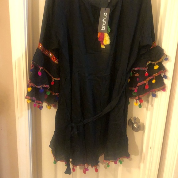 Plus Tassel Trim Beach Dress - Picture 5 of 6